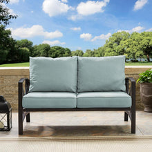 Load image into Gallery viewer, Kaplan Outdoor Metal Loveseat Mist/Oil Rubbed Bronze
