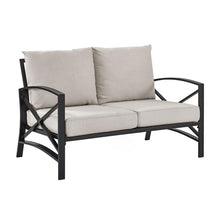 Load image into Gallery viewer, Kaplan Outdoor Metal Loveseat Oatmeal/Oil Rubbed Bronze
