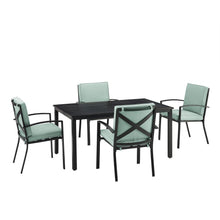 Load image into Gallery viewer, Kaplan 5Pc Outdoor Metal Dining Set Mist/Oil Rubbed Bronze - Table &amp; 4 Chairs
