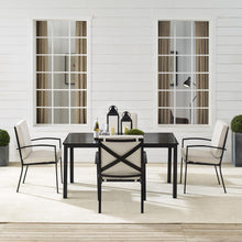 Load image into Gallery viewer, Kaplan 5Pc Outdoor Metal Dining Set Oatmeal/Oil Rubbed Bronze - Table &amp; 4 Chairs
