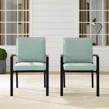 Load image into Gallery viewer, Kaplan 2Pc Outdoor Metal Dining Chair Set Mist/Oil Rubbed Bronze - 2 Chairs
