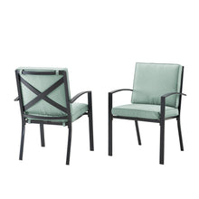 Load image into Gallery viewer, Kaplan 2Pc Outdoor Metal Dining Chair Set Mist/Oil Rubbed Bronze - 2 Chairs
