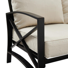 Load image into Gallery viewer, Kaplan Outdoor Metal Sofa Oatmeal/Oil Rubbed Bronze
