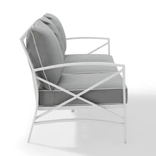 Load image into Gallery viewer, Kaplan Outdoor Metal Sofa Gray/White
