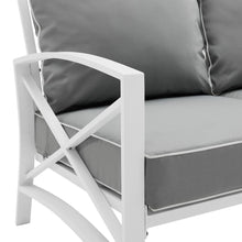 Load image into Gallery viewer, Kaplan Outdoor Metal Sofa Gray/White
