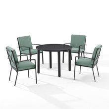 Load image into Gallery viewer, Kaplan 5Pc Outdoor Metal Round Dining Set Mist/Oil Rubbed Bronze - Table &amp; 4 Chairs
