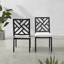 Load image into Gallery viewer, Locke 2Pc Outdoor Metal Dining Chair Set
