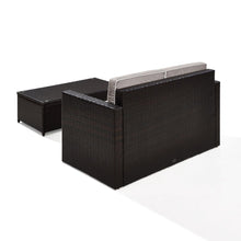 Load image into Gallery viewer, Palm Harbor 2Pc Outdoor Wicker Conversation Set Gray/Brown - Loveseat &amp; Coffee Table

