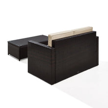 Load image into Gallery viewer, Palm Harbor 2Pc Outdoor Wicker Conversation Set Sand/Brown - Loveseat &amp; Coffee Table
