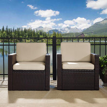 Load image into Gallery viewer, Palm Harbor 2Pc Outdoor Wicker Chair Set Sand/Brown - 2 Chairs
