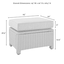 Load image into Gallery viewer, Bradenton Outdoor Wicker Ottoman Gray /Weathered Brown
