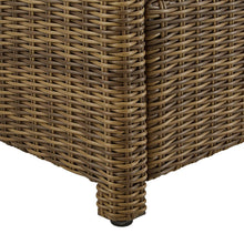 Load image into Gallery viewer, Bradenton Outdoor Wicker Ottoman Gray /Weathered Brown
