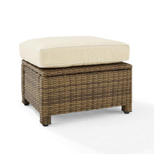 Load image into Gallery viewer, Bradenton Outdoor Wicker Ottoman Sand /Weathered Brown
