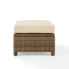 Load image into Gallery viewer, Bradenton Outdoor Wicker Ottoman Sand /Weathered Brown
