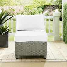 Load image into Gallery viewer, Bradenton Outdoor Sectional Center Chair - Sunbrella White/Gray

