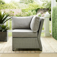 Load image into Gallery viewer, Bradenton Outdoor Wicker Sectional Corner Chair Gray/Gray
