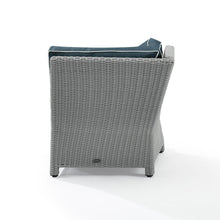 Load image into Gallery viewer, Bradenton Outdoor Wicker Sectional Corner Chair Navy/Gray
