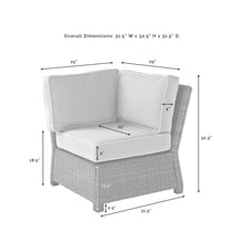 Load image into Gallery viewer, Bradenton Outdoor Wicker Sectional Corner Chair Navy/Gray
