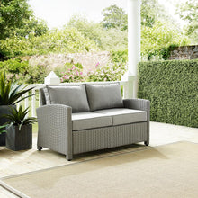 Load image into Gallery viewer, Bradenton Outdoor Wicker Loveseat Gray/Gray
