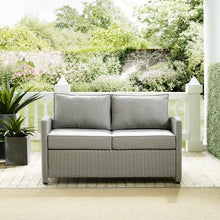 Load image into Gallery viewer, Bradenton Outdoor Wicker Loveseat Gray/Gray
