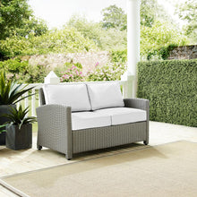 Load image into Gallery viewer, Bradenton Outdoor Loveseat - Sunbrella White/Gray
