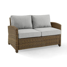Load image into Gallery viewer, Bradenton Outdoor Wicker Loveseat Gray/Weathered Brown
