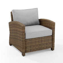 Load image into Gallery viewer, Bradenton Outdoor Wicker Armchair Gray/Weathered Brown
