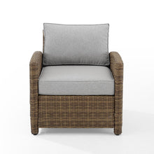 Load image into Gallery viewer, Bradenton Outdoor Wicker Armchair Gray/Weathered Brown
