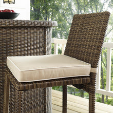 Load image into Gallery viewer, Bradenton 3Pc Outdoor Wicker Bar Set Sand/Weathered Brown - Bar &amp; 2 Stools
