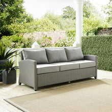 Load image into Gallery viewer, Bradenton Outdoor Wicker Sofa Gray/Gray
