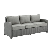 Load image into Gallery viewer, Bradenton Outdoor Wicker Sofa Gray/Gray
