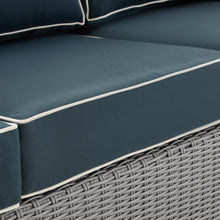 Load image into Gallery viewer, Bradenton Outdoor Wicker Sofa Navy/Gray
