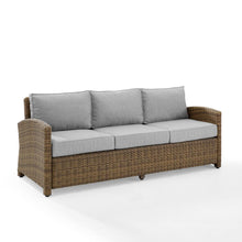 Load image into Gallery viewer, Bradenton Outdoor Wicker Sofa Weathered Brown /Gray
