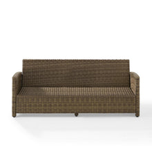 Load image into Gallery viewer, Bradenton Outdoor Wicker Sofa Weathered Brown /Gray
