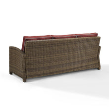 Load image into Gallery viewer, Bradenton Outdoor Wicker Sofa Sangria/Weathered Brown
