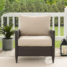 Load image into Gallery viewer, Kiawah Outdoor Wicker Armchair Sand/Brown
