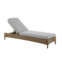 Load image into Gallery viewer, Bradenton Outdoor Wicker Chaise Lounge Gray/Weathered Brown

