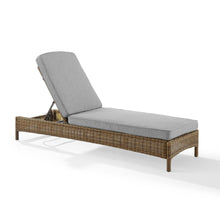 Load image into Gallery viewer, Bradenton Outdoor Wicker Chaise Lounge Gray/Weathered Brown
