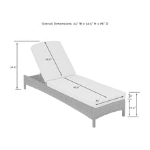 Load image into Gallery viewer, Bradenton Outdoor Wicker Chaise Lounge Gray/Weathered Brown
