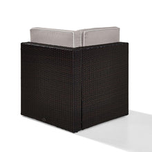 Load image into Gallery viewer, Palm Harbor Outdoor Wicker Corner Chair Gray/Brown
