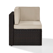 Load image into Gallery viewer, Palm Harbor Outdoor Wicker Corner Chair Sand/Brown
