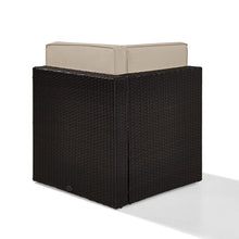 Load image into Gallery viewer, Palm Harbor Outdoor Wicker Corner Chair Sand/Brown
