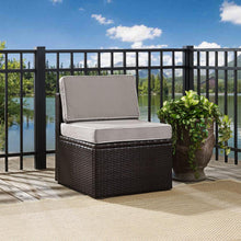Load image into Gallery viewer, Palm Harbor Outdoor Wicker Center Chair Gray/Brown
