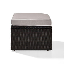 Load image into Gallery viewer, Palm Harbor Outdoor Wicker Ottoman Gray/Brown
