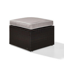 Load image into Gallery viewer, Palm Harbor Outdoor Wicker Ottoman Gray/Brown
