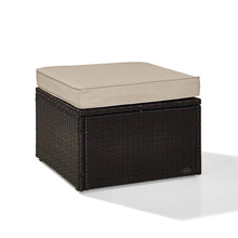 Load image into Gallery viewer, Palm Harbor Outdoor Wicker Ottoman Sand/Brown

