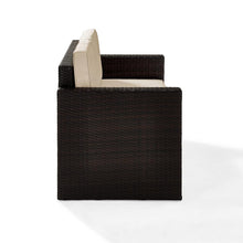 Load image into Gallery viewer, Palm Harbor Outdoor Wicker Loveseat Sand/Brown
