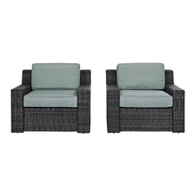 Load image into Gallery viewer, Beaufort 2Pc Outdoor Wicker Chair Set Mist/Brown - 2 Chairs
