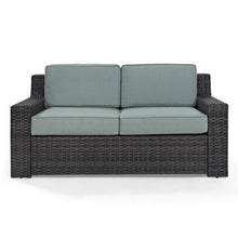 Load image into Gallery viewer, Beaufort Outdoor Wicker Loveseat Mist/Brown
