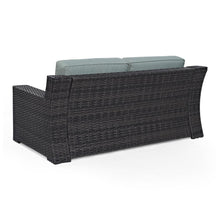 Load image into Gallery viewer, Beaufort Outdoor Wicker Loveseat Mist/Brown
